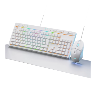 PCD Gaming Combo Keyboard, Mouse & MousePad KIT RGB-white