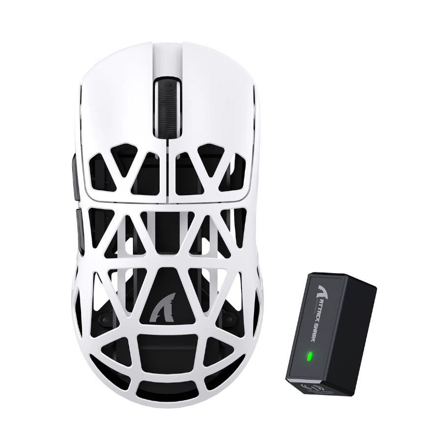 ATTACK SHARK R2 Magnesium Alloy PAW3950 Gaming Mouse 8K (Not Include the Charging Dock) – white