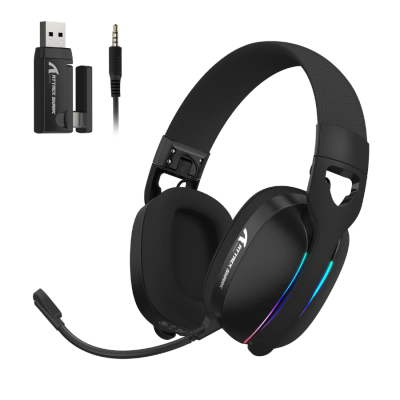 ATTACK SHARK L90 Foldable RGB Ultra-Light Tri-Mode Gaming Headset – Black
