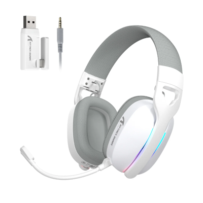 ATTACK SHARK L90 Foldable RGB Ultra-Light Tri-Mode Gaming Headset – white