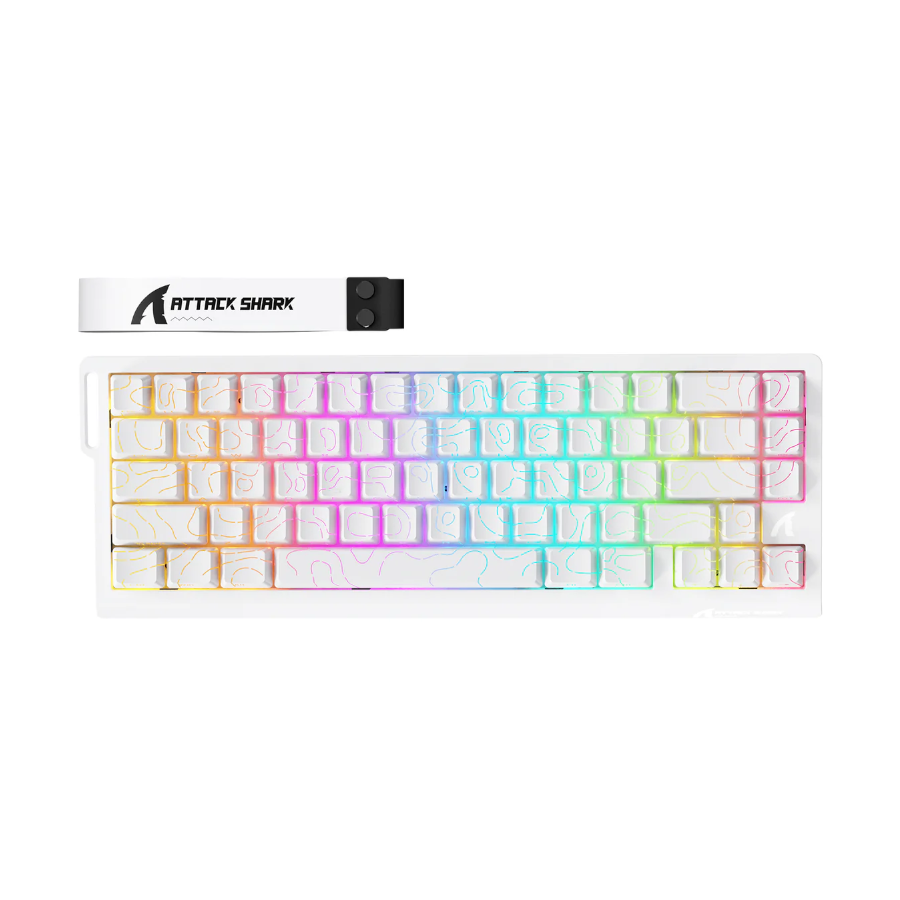 ATTACK SHARK X68PRO HE Wireless Rapid Trigger Keyboard Magnetic Switch –white