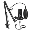 Fifine USB condenser desktop microphone with Tripod Stand Black - K056B