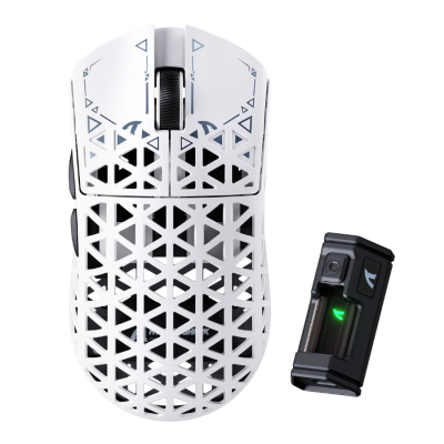 ATTACK SHARK R5 ULTRA Carbon Fiber Wireless 8K PAW3950MAX Gaming Mouse – White