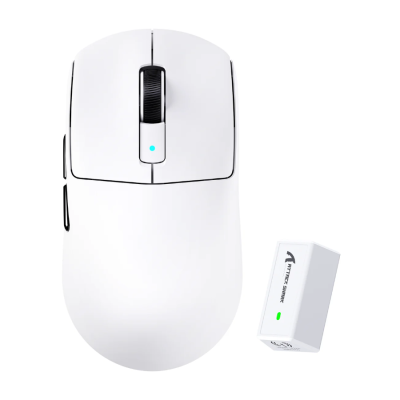 ATTACK SHARK R6 Ultralight 39g Wireless 8K PAW3950MAX Gaming Mouse – white