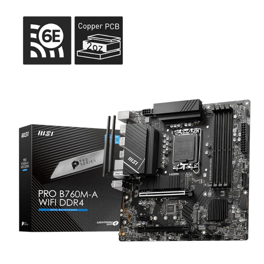 MSI B760M-A Wifi DDR4 Motherboard -- اللوحة الأم لجهاز الحاسب الآلي