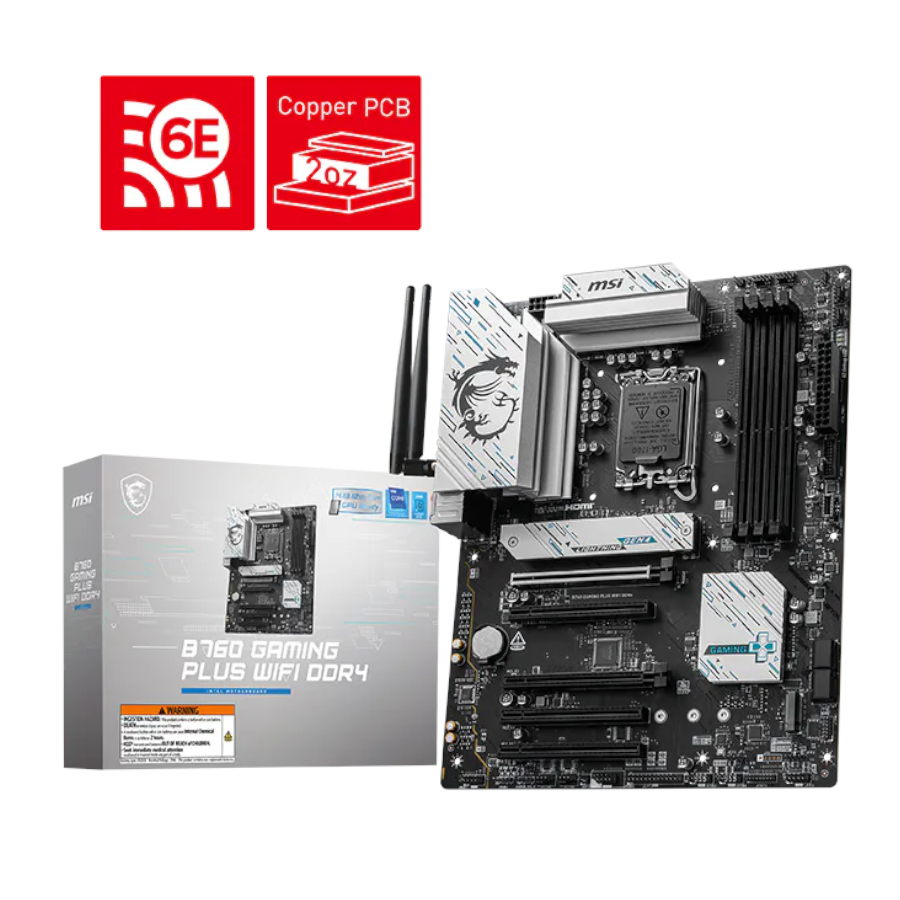 MSI B760 GAMING PLUS WIFI DDR4 Motherboard -- اللوحة الأم لجهاز الحاسب الآلي