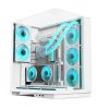 Liblad Vision Ultra panoramic tempered-glass gaming case white with 5 ARGB Fans