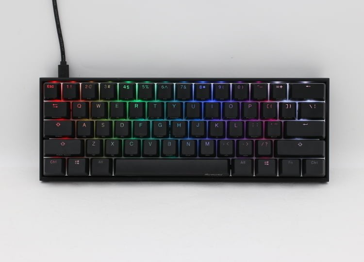 Ducky One Mecha mini RGB Chery MX RED SW -Black Keyboard Arabic/English Keys