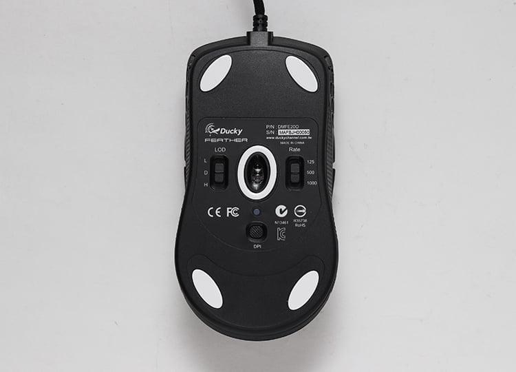 DUCKY Mouse blue edition feather black