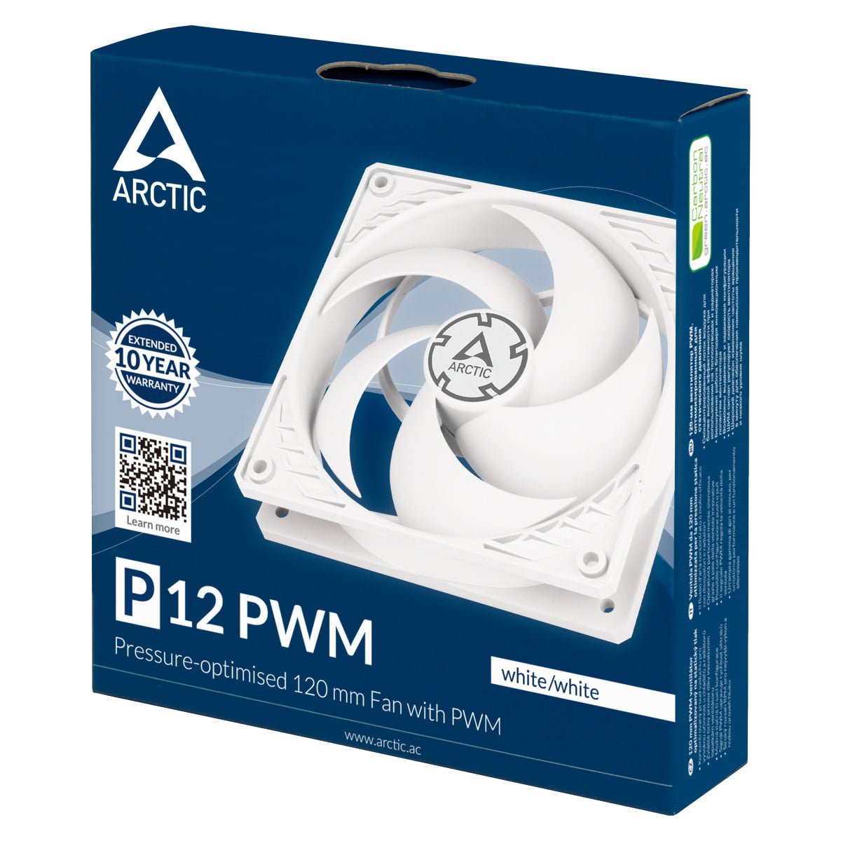 Arctic P12 PWM (White/White) - 120mm PWM Fan