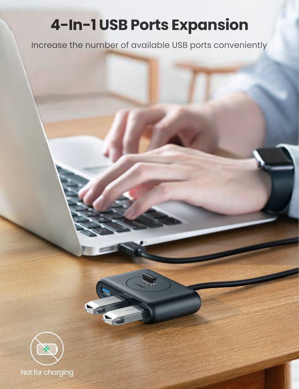 UGREEN USB 3.0 HUB 1M (BLACK)