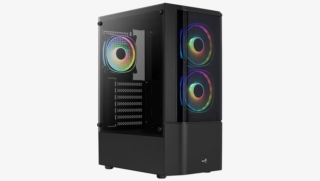 AeroCool Quantum ARGB Mid Tower Case RGB Fan x 3