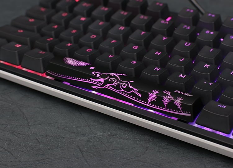 Ducky One 2 RGB TKL Chery MX Blue SW - Black Keyboard Arabic/English Keys