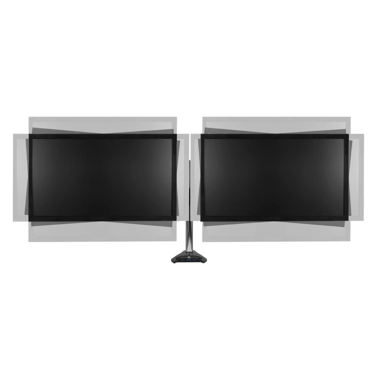 Arctic Z2 Pro Gen 3 (Matt black coating) - Dual Monitor Arm with SuperSpeed USB Hub