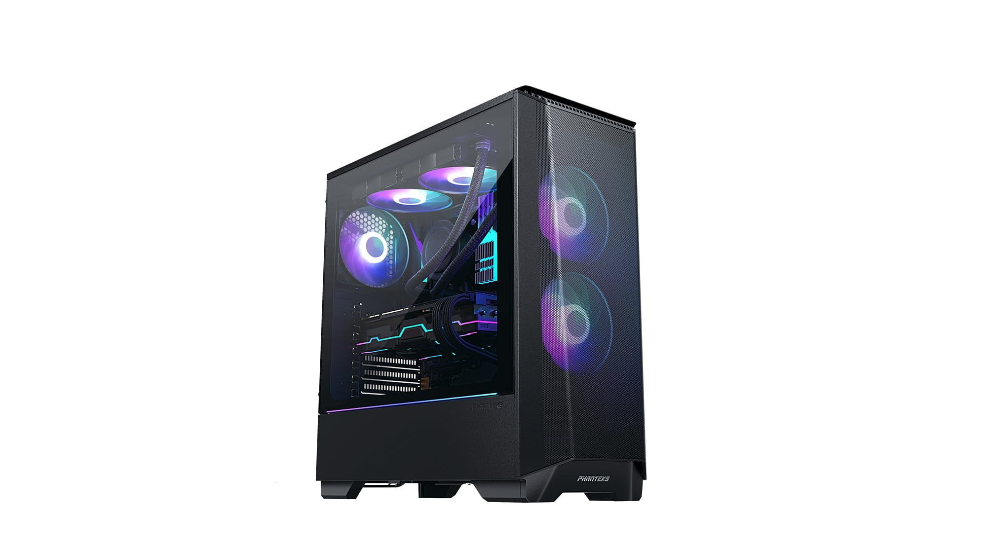 Phanteks Eclipse P360 Air Mid-Tower, black Tempered Glass, with 2 x 120mm D-RGB PWM Fan Pre-installed