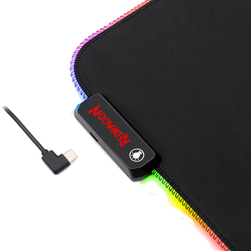 Redragon RGB Mousepad Neptune P027 Soft Cloth Stiched Edges, XL (800×300)