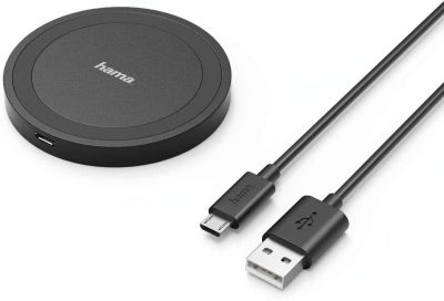 Hama - 188318 - QI-FC10 Wireless Charger, black