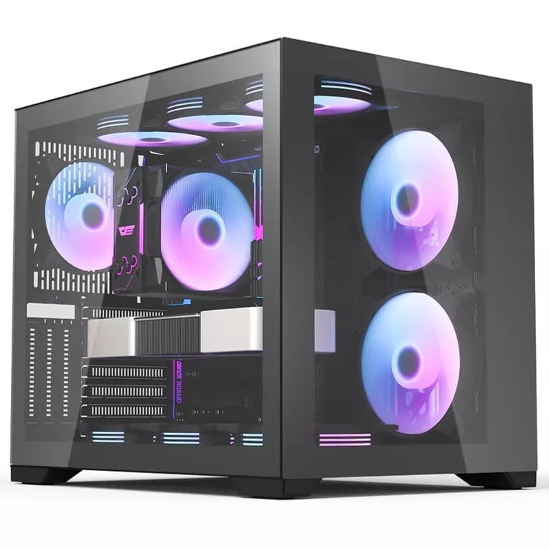 Darkflash C305 Gaming Case with 6 ARGB Fans - Black