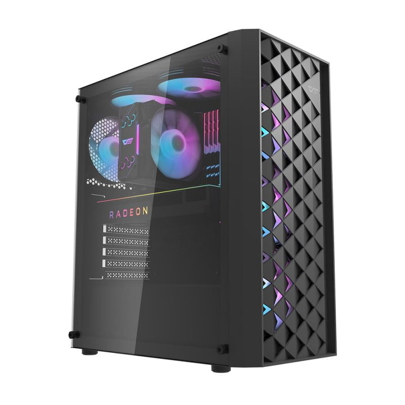 darkFlash DK351 Gaming Case Black 3 RGB Fans