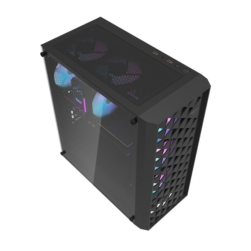 darkFlash DK351 Gaming Case Black 3 RGB Fans