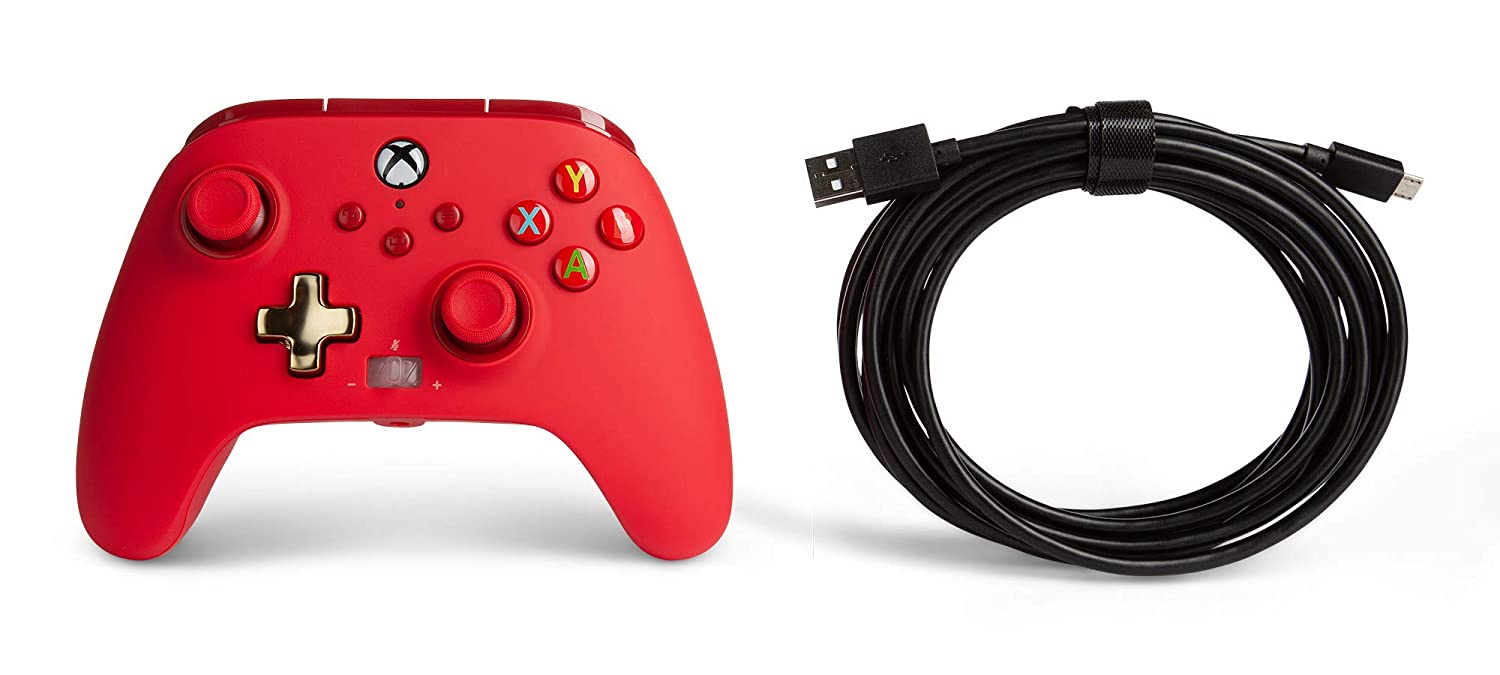 PowerA Bold Red Enhanced Wired Controller For XBOX