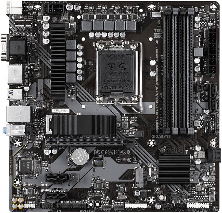GIGABYTE B760M DS3H Motherboard DDR4