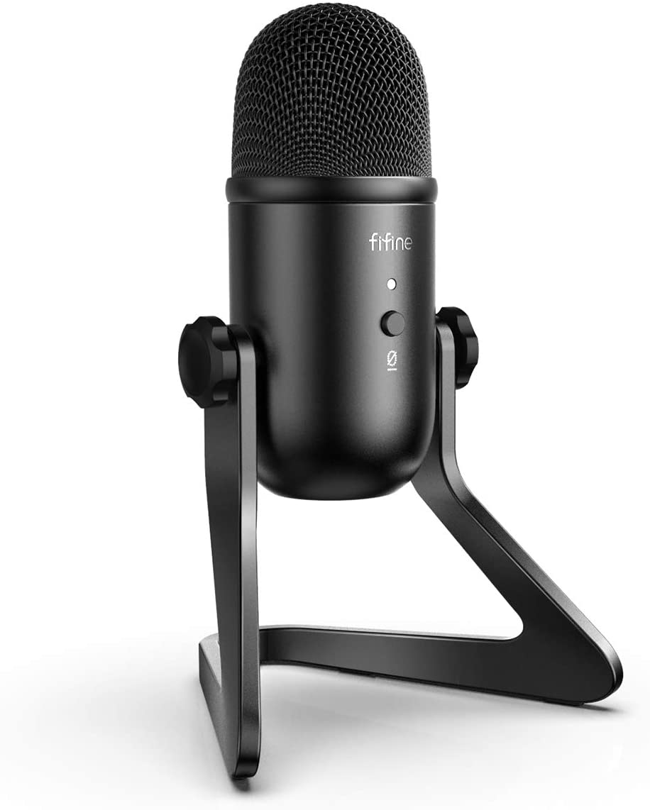 Fifine USB condenser microphone with mute button - K678