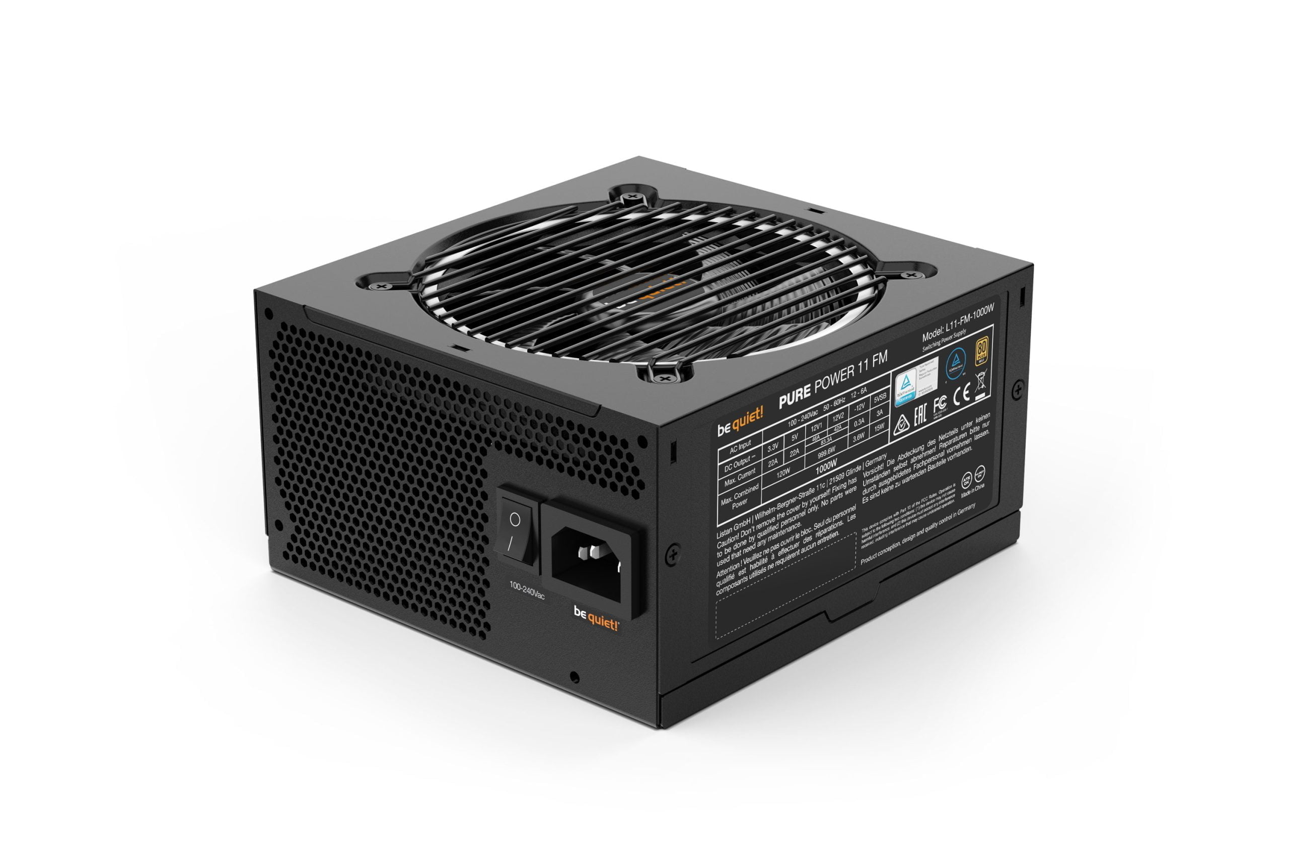 Bequiet PURE POWER 11 FM 1000W GOLD Full Modular BN325